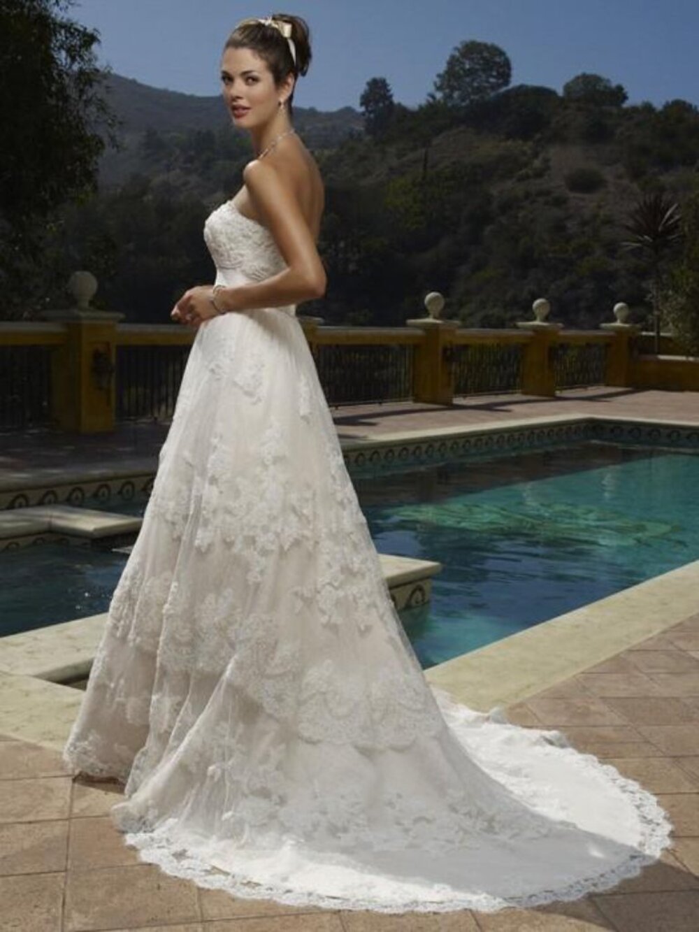 Casablanca Style 1900 Champagne Wedding Dress - Picture 14 of 15